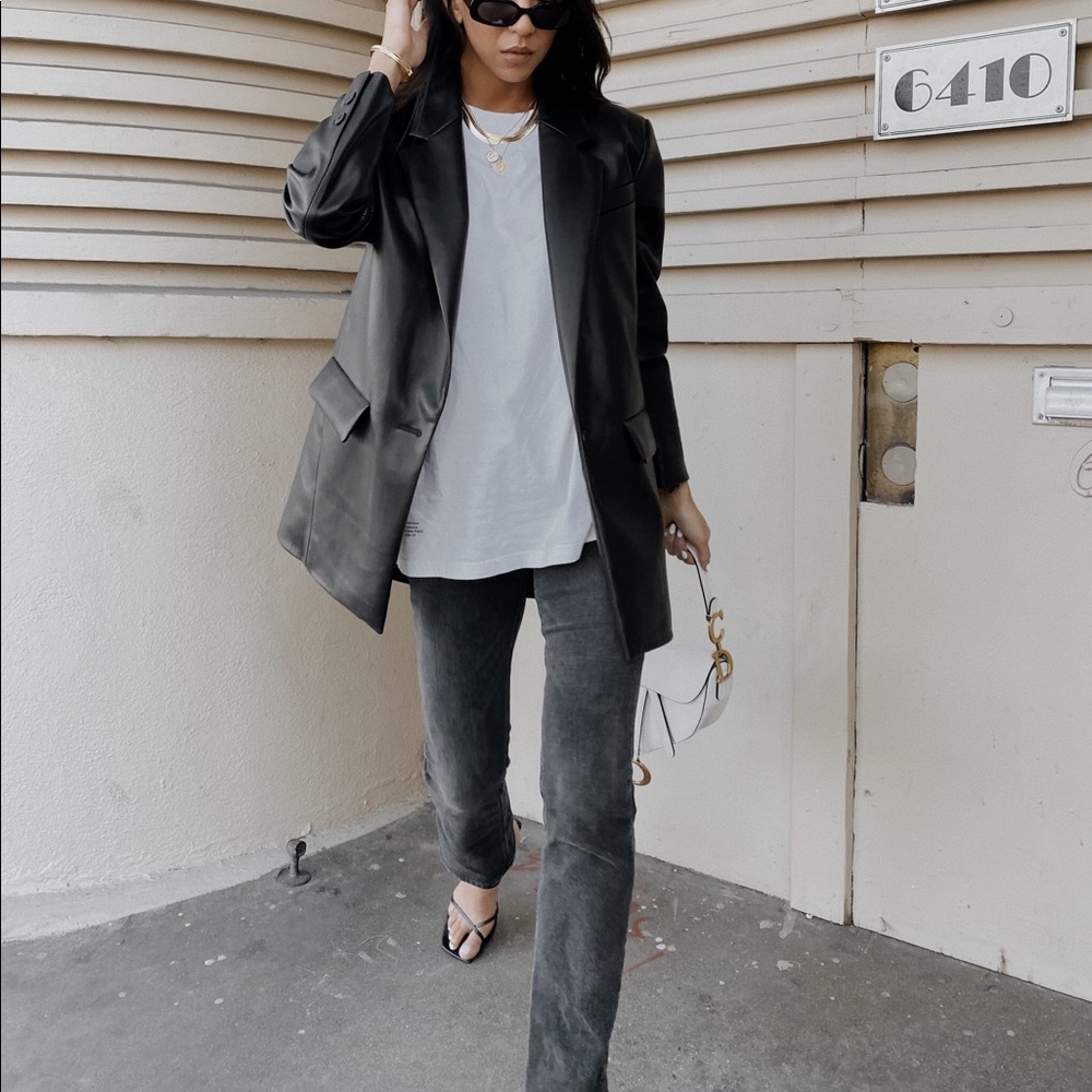 NWOT⭐️FINAL MARK DOWN ⭐️Faux Leather Blazer